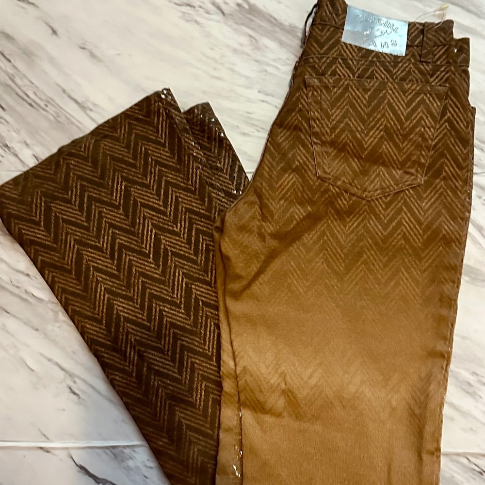 Blugirl Blumarine Sequin Chevron Print Jeans Size: IT 42
